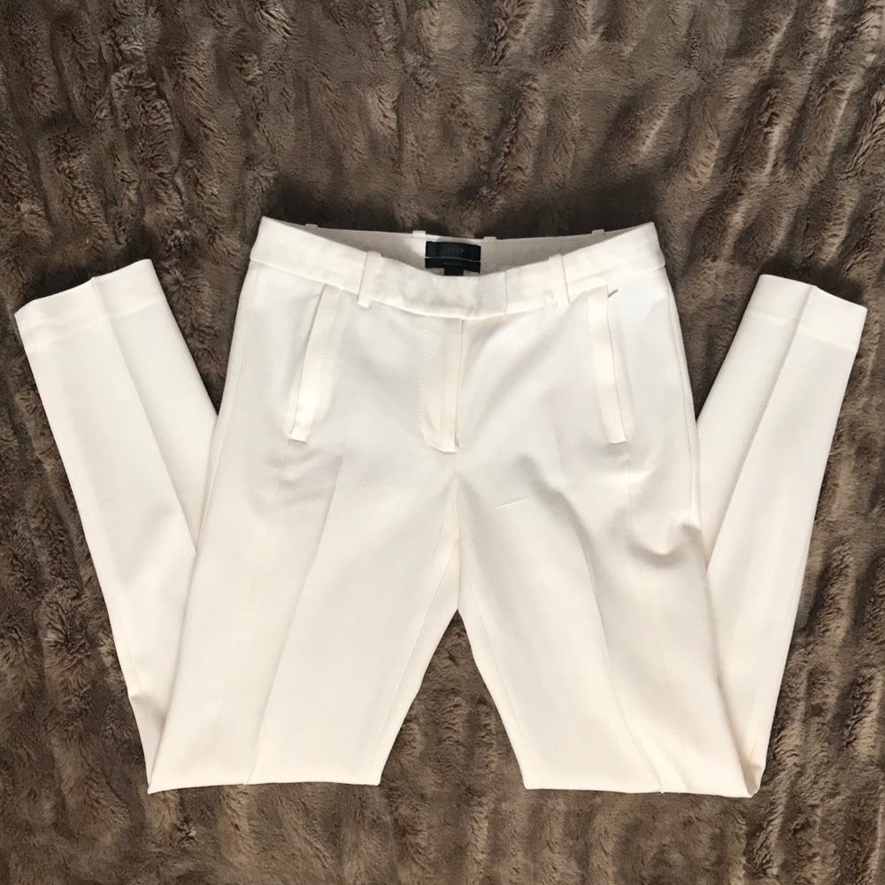 J. Crew White Cropped Ankle Pants